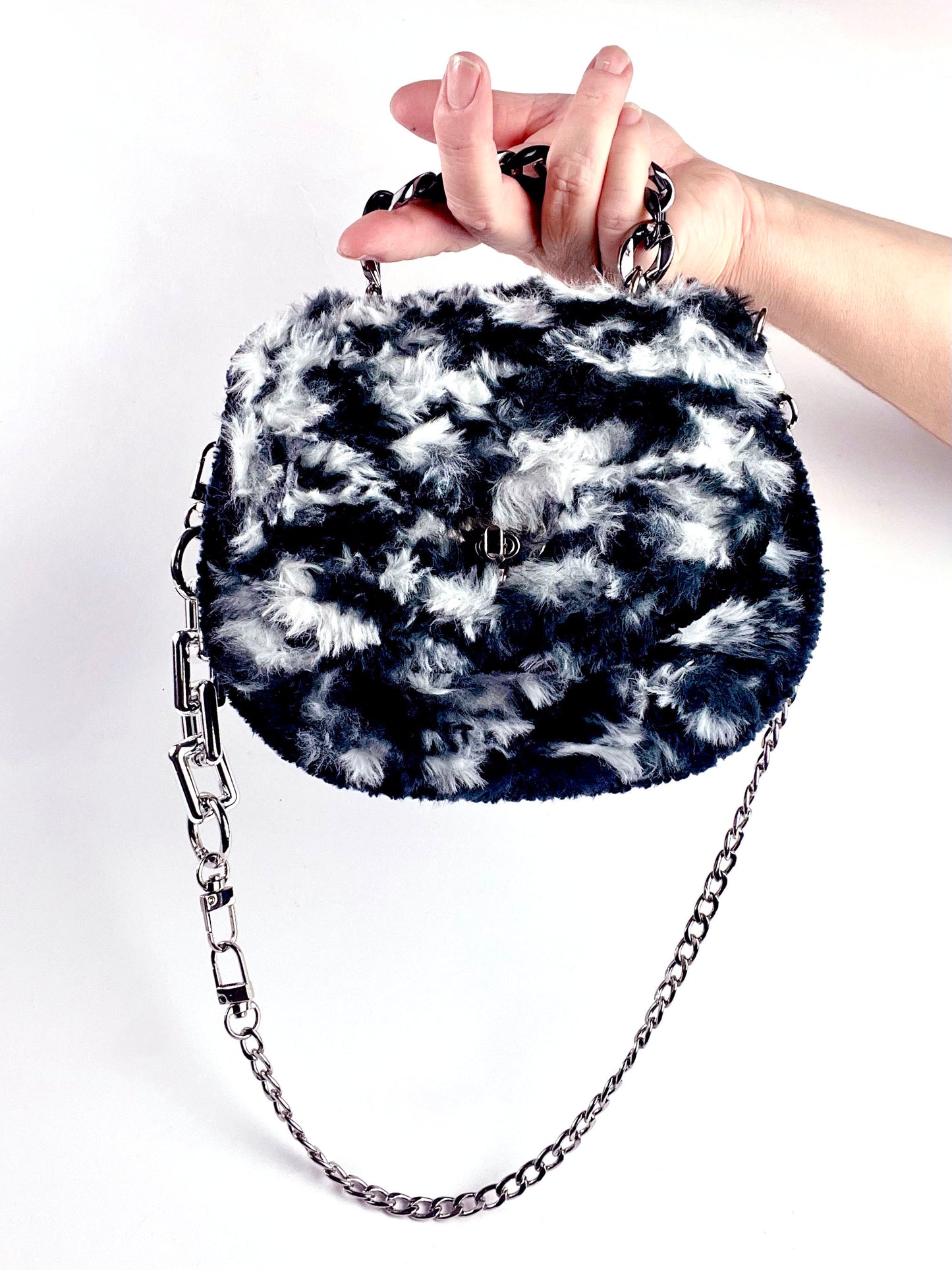 Borsetta mimetica black and white