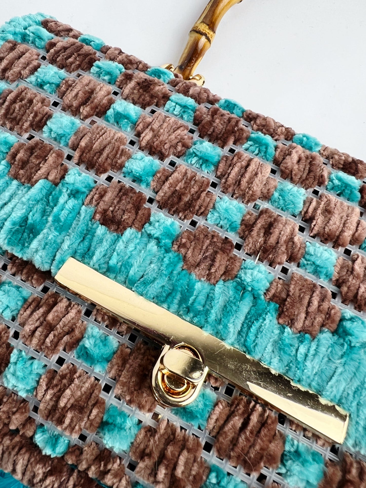 Borsa Piume Turchese