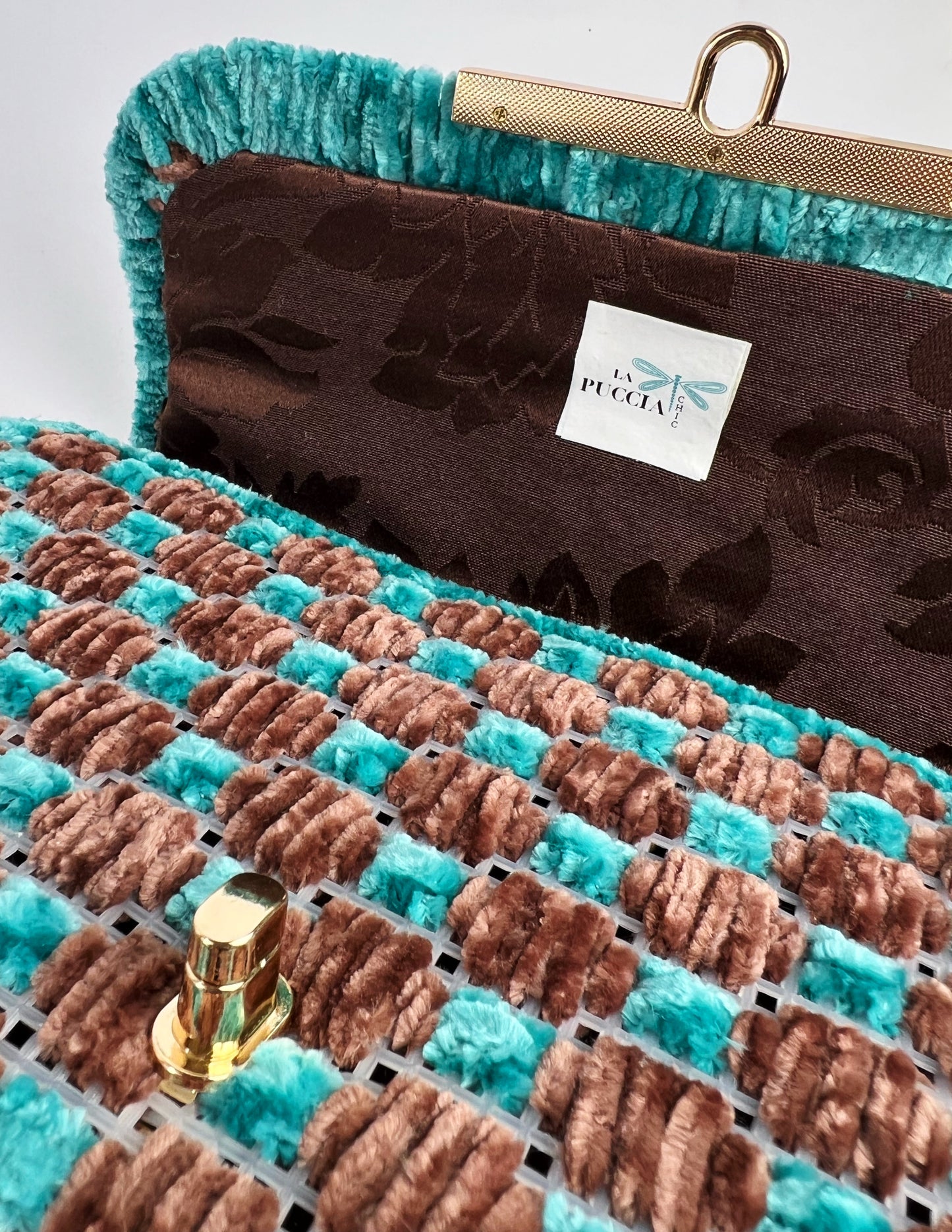 Borsa Piume Turchese