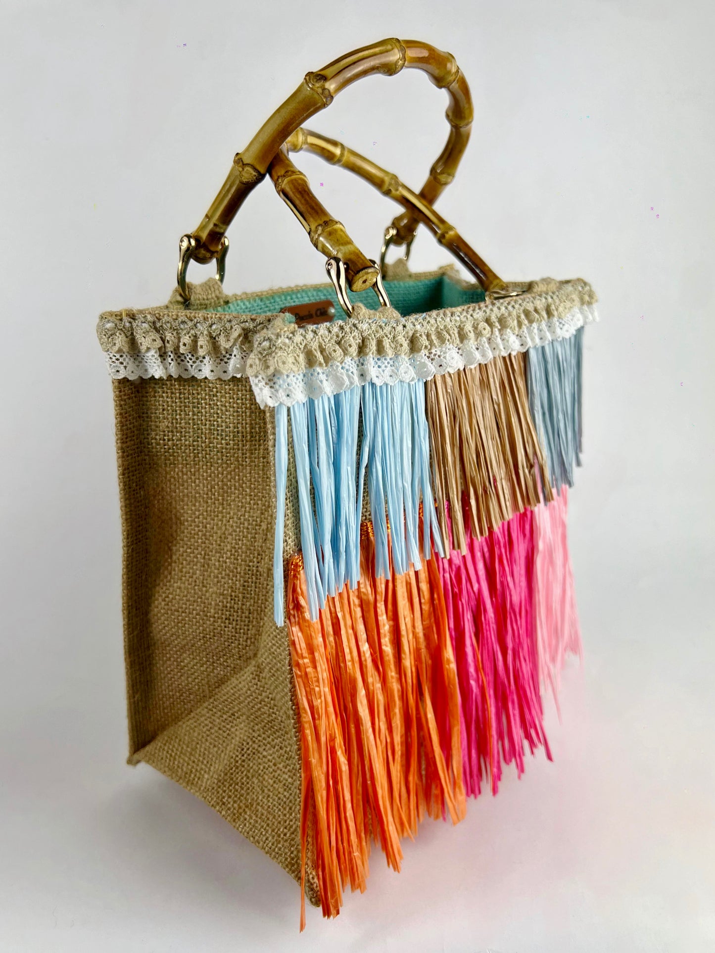 Borsa in Juta con frange