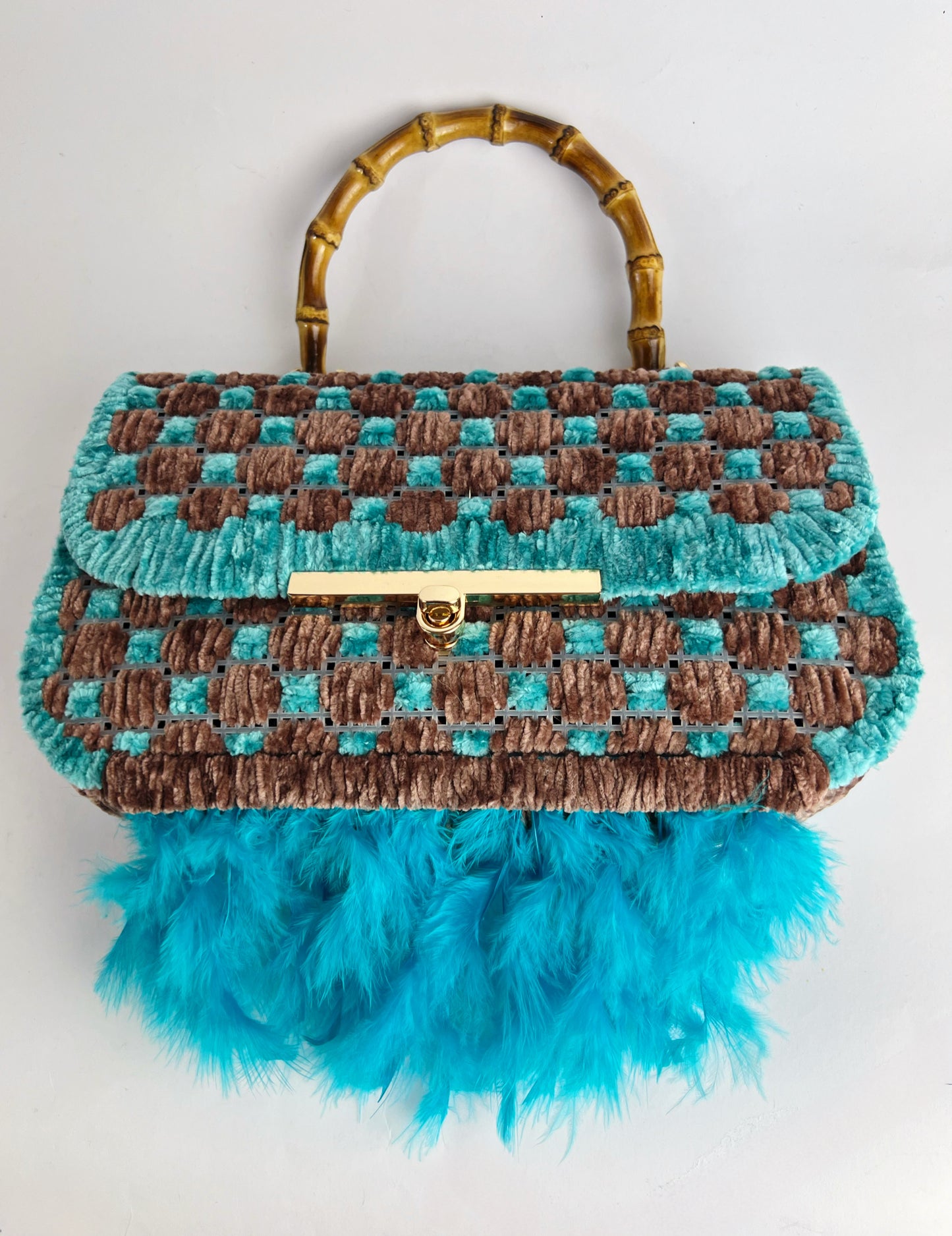 Borsa Piume Turchese