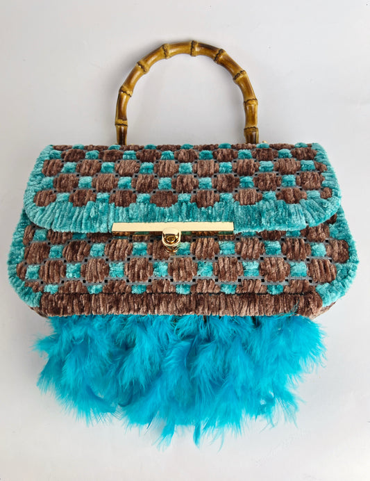 Borsa Piume Turchese