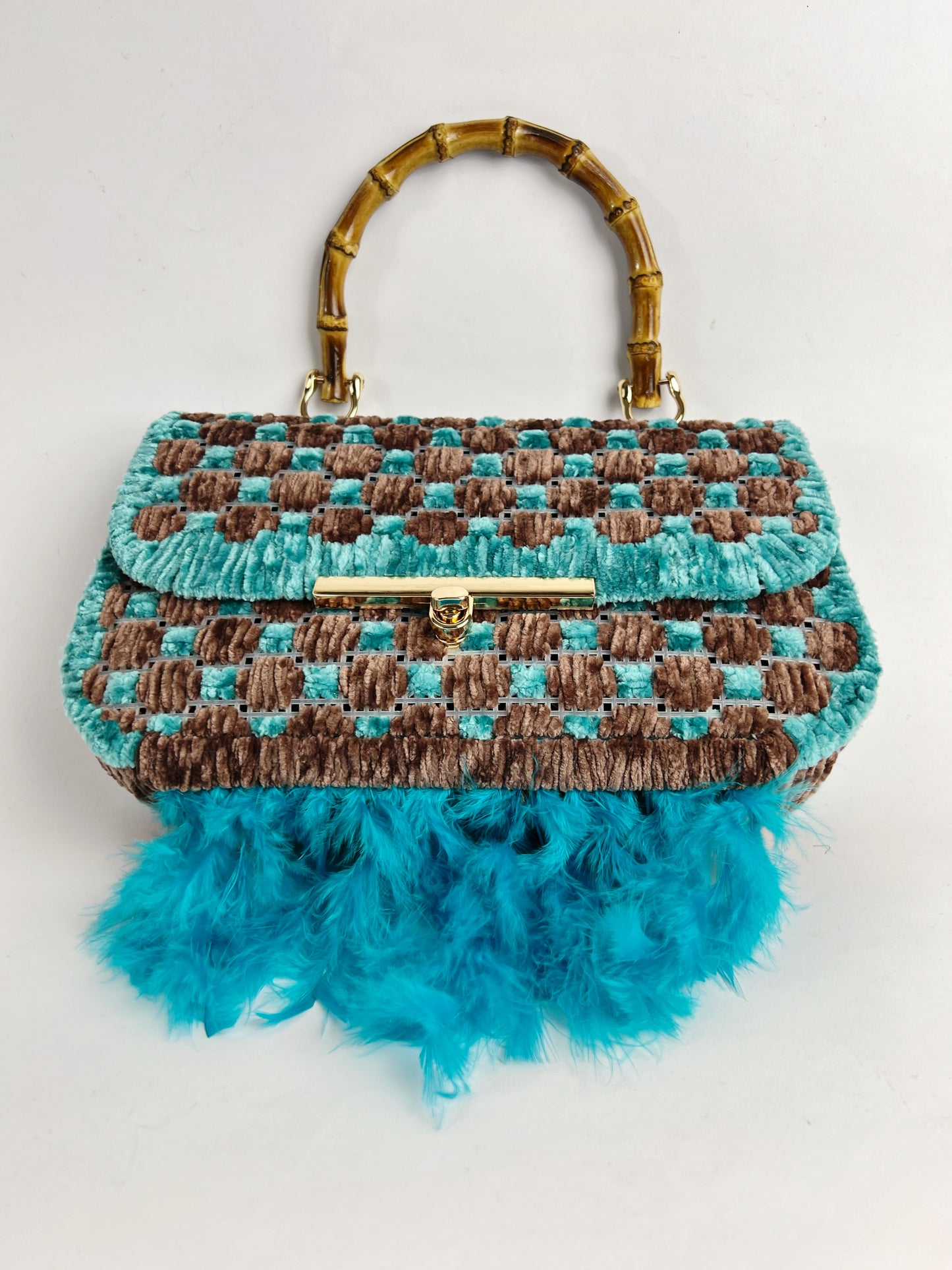 Borsa Piume Turchese