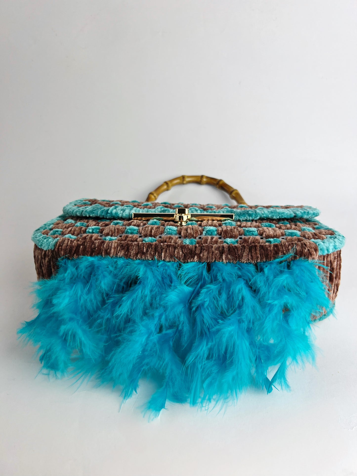 Borsa Piume Turchese