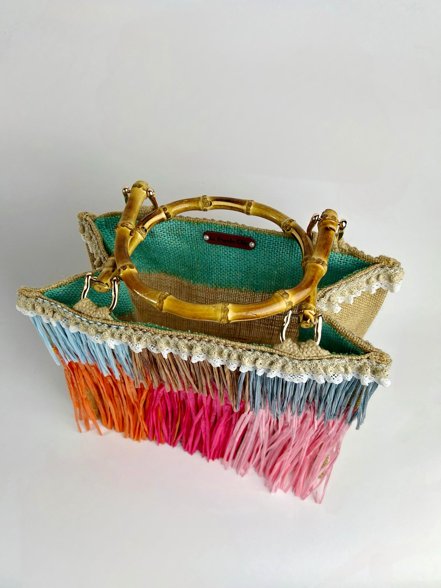 Borsa in Juta con frange