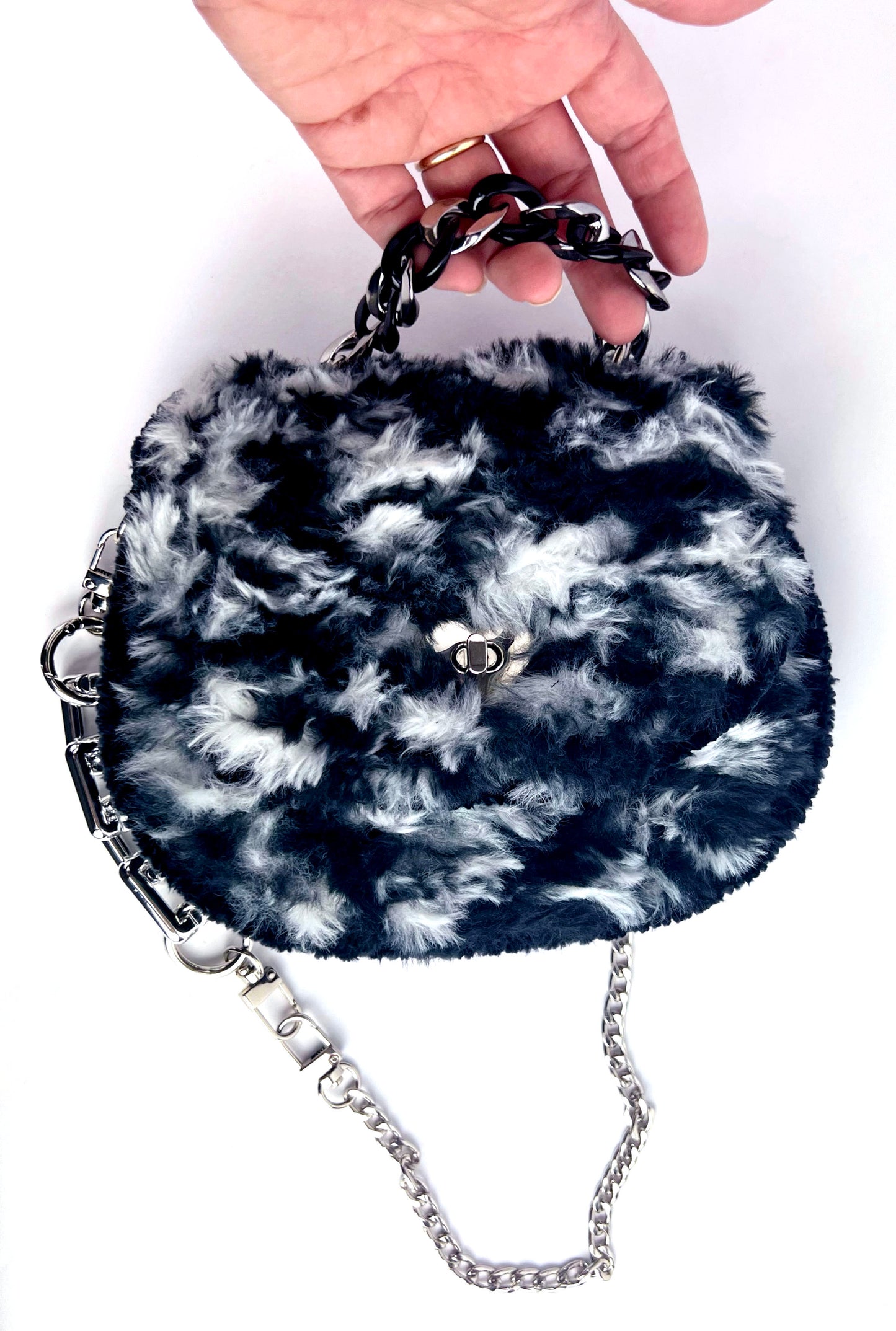 Borsetta mimetica black and white